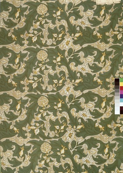 「リー」、1912年（ブロックプリントコットン） 作： William Morris